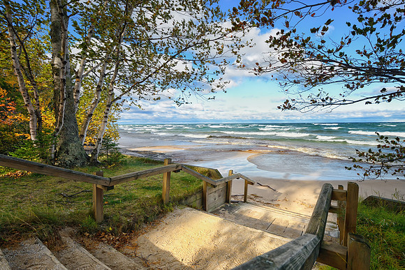 Beautiful Autumn dat at Hurricane River Campground Pictured Rocks National Lakehsore.