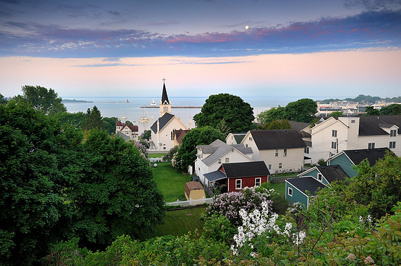 mackinac Island  Harbor Sunrise, Mackinac island , Michigan
