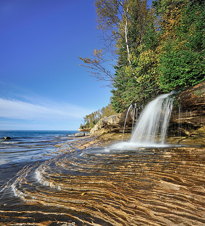 Miners Beach Falls , Pictured Rocks National Lakeshore, Michigans upper peninsula