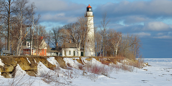 Late Winter morning at Point Aux Barques Lighthouse