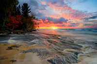 Mouth of the Hurricane River Sunset at Pictured Rocks National Lakeshore