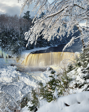 Winter Sunrise at Tahquamenon Falls