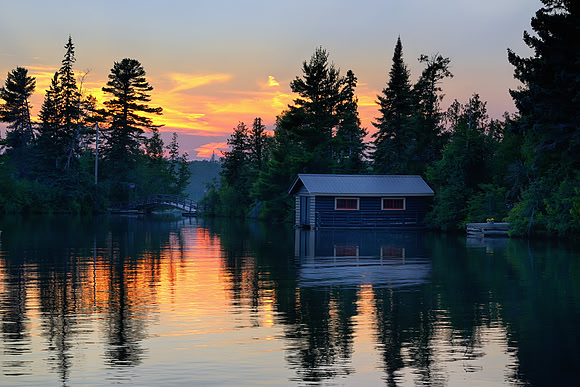 Evening reflections at Copper Harbor, Michigan