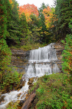 Pretty Autumn colors at Alger Falls, Munising, Michigan