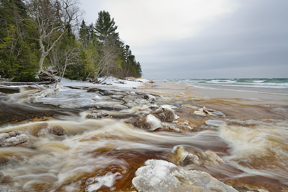 Wintertime at Hurricane River Pictured Rocks National Lakeshore