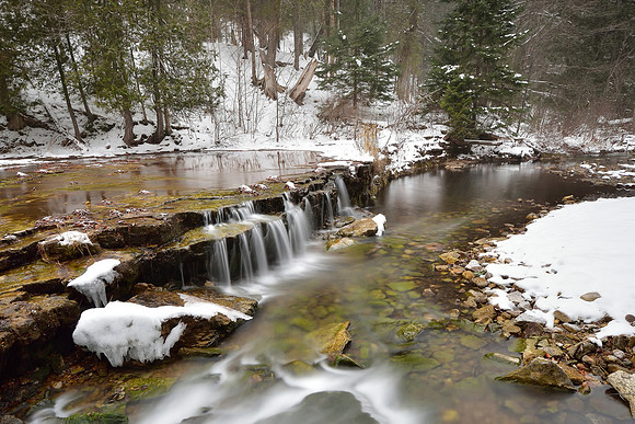 Winter at Lower Auturain Falls