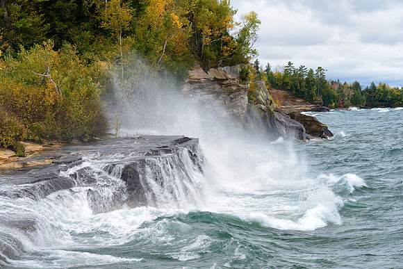 Autumn winds on Lake Superior's shore near Munising, Michigan