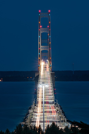"Blue Hour" at Mackinac Bridge