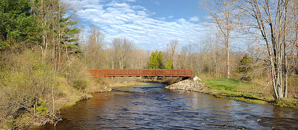 Footbridge at Deerfield park Mt Pleasant Michigan