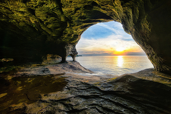 "Dragons Eye"  Lake Superior Cave near Munising, Michigan