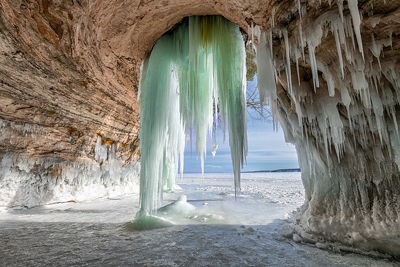 Grand Island Ice Cave Sunlit