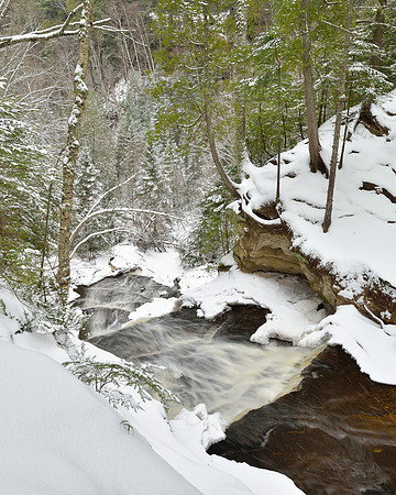 Winter at Chapel Falls Pictured Rocks National Lakeshore