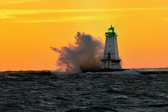 November Gales Ludington's North Breakwater Light